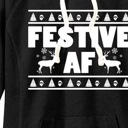 Festive AF Christmas Women's Fleece Hoodie