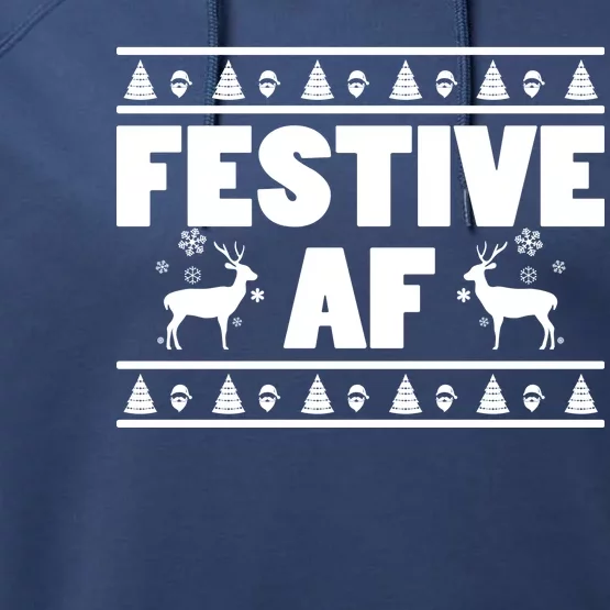 Festive AF Christmas Performance Fleece Hoodie