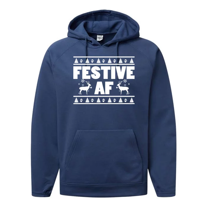 Festive AF Christmas Performance Fleece Hoodie