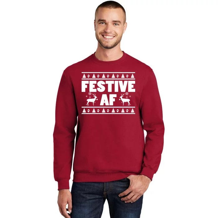 Festive AF Christmas Tall Sweatshirt