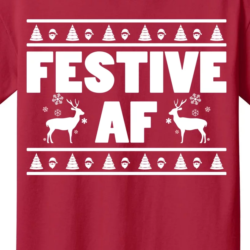 Festive AF Christmas Kids T-Shirt