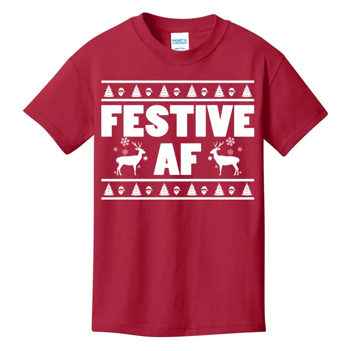 Festive AF Christmas Kids T-Shirt