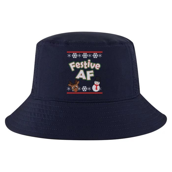 Festive AF Ugly Christmas Sweater Cool Comfort Performance Bucket Hat