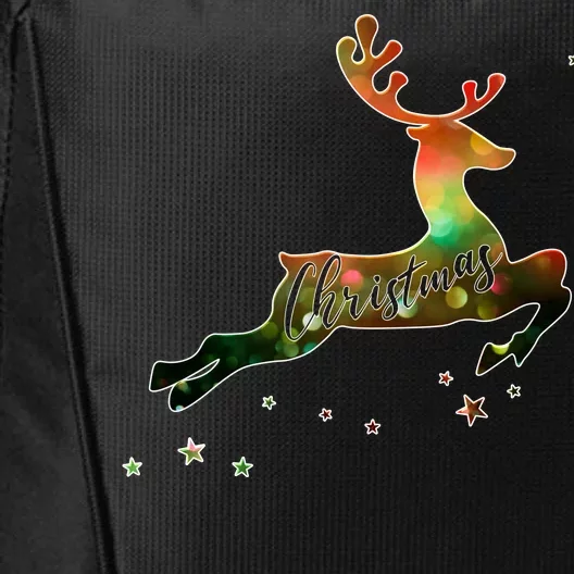 Festive Christmas Leaping Reindeer City Backpack