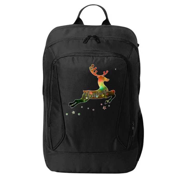 Festive Christmas Leaping Reindeer City Backpack