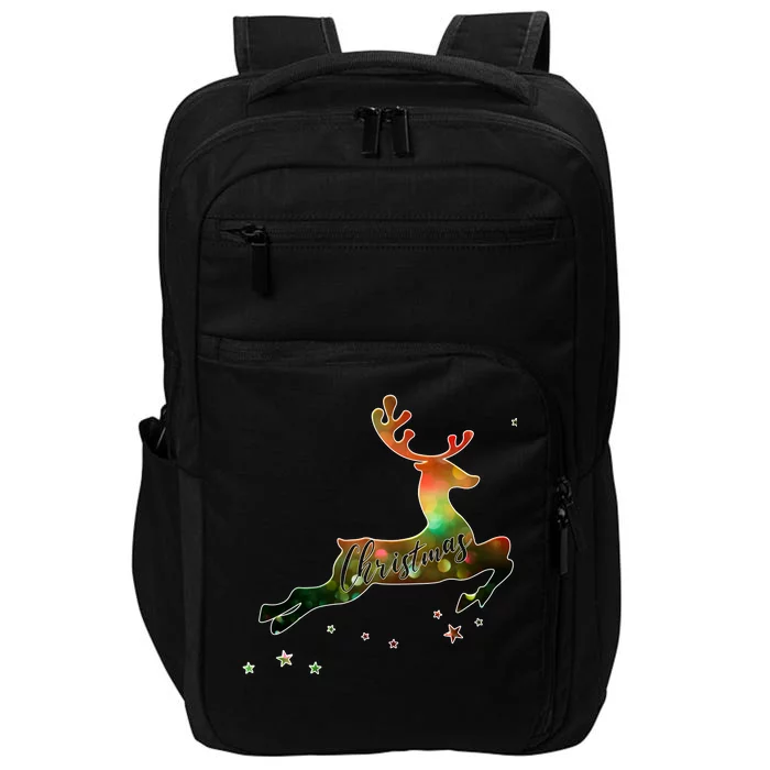 Festive Christmas Leaping Reindeer Impact Tech Backpack