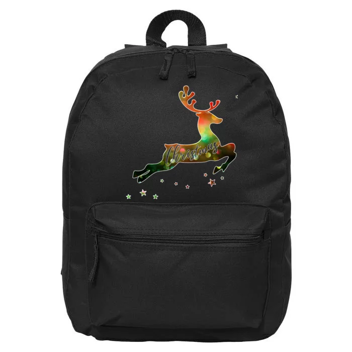 Festive Christmas Leaping Reindeer 16 in Basic Backpack