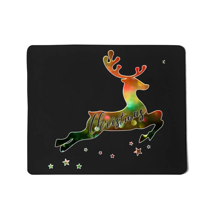 Festive Christmas Leaping Reindeer Mousepad