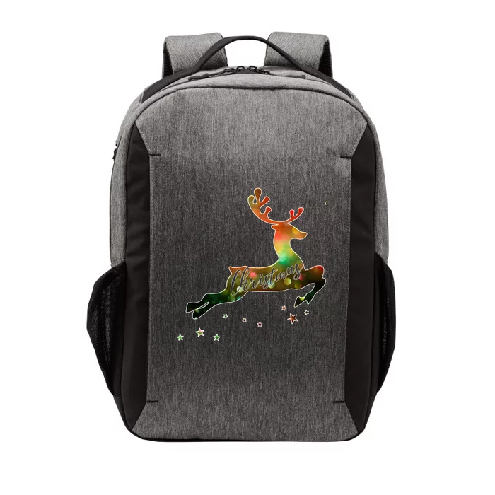 Festive Christmas Leaping Reindeer Vector Backpack