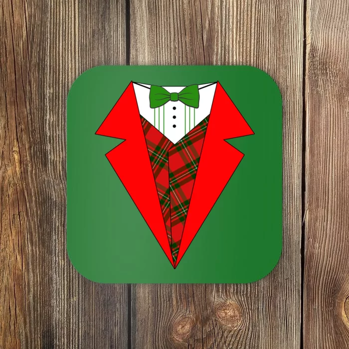 Festive Christmas Red Tuxedo Coaster