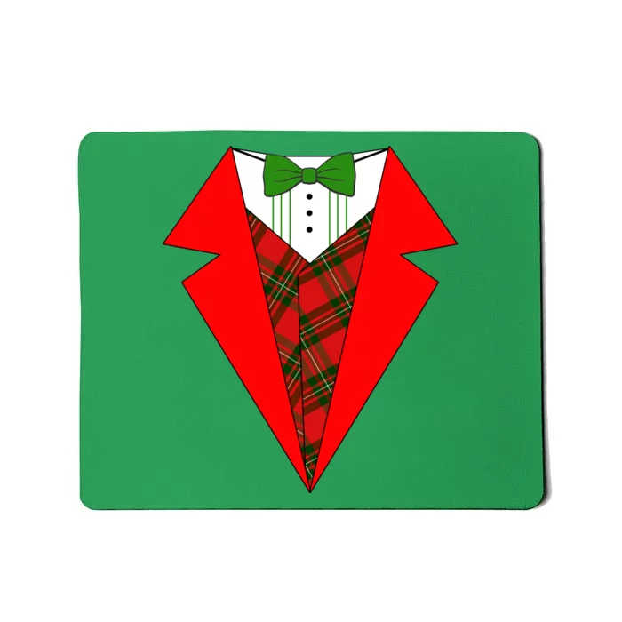 Festive Christmas Red Tuxedo Mousepad