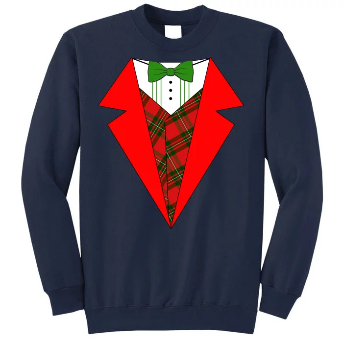 Festive Christmas Red Tuxedo Tall Sweatshirt