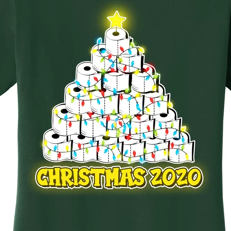 Festive Christmas Toilet Paper Tree Women's T-Shirt