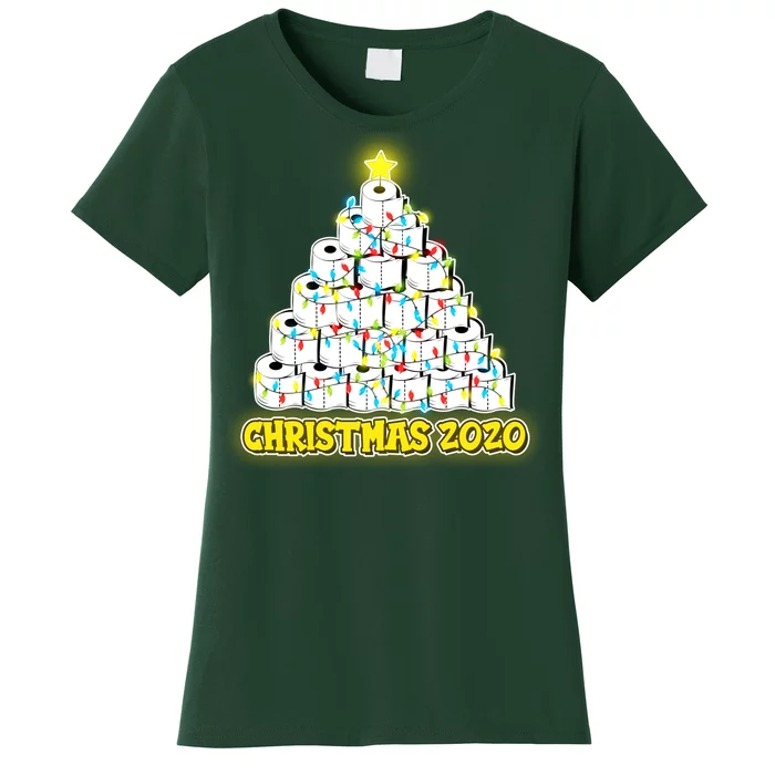 Festive Christmas Toilet Paper Tree Women's T-Shirt