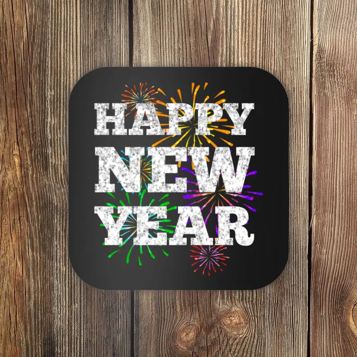 Festive Happy New Year Fireworks Coaster