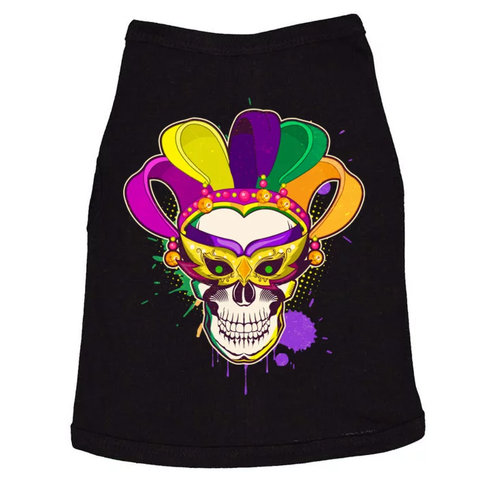 Festive Mardi Gras Skull Doggie Tank