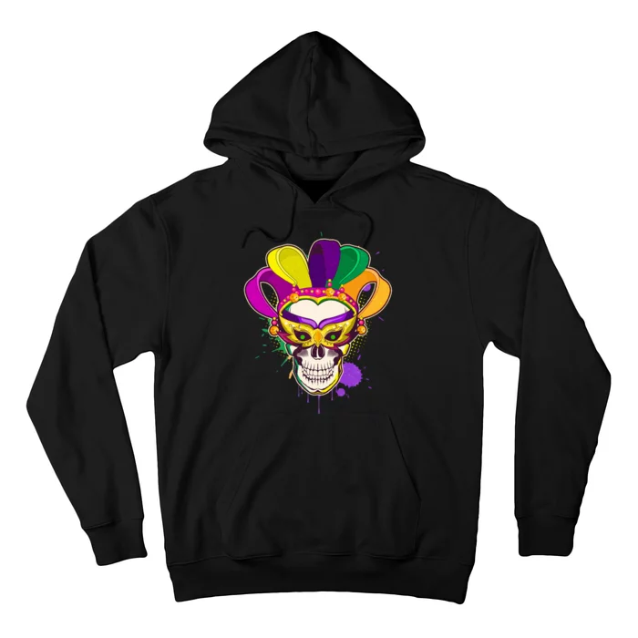 Festive Mardi Gras Skull Hoodie