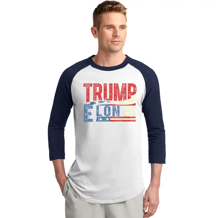 Funny Elon & Trump Vance For President 2024 Baseball Sleeve Shirt