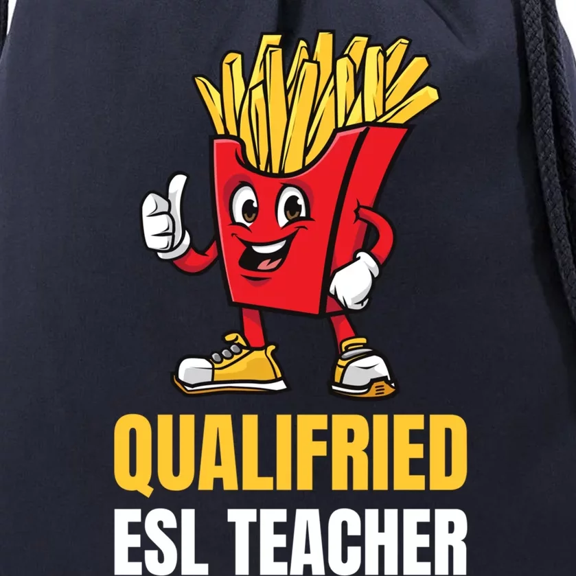 Funny Esl Teacher Pun Gift Drawstring Bag