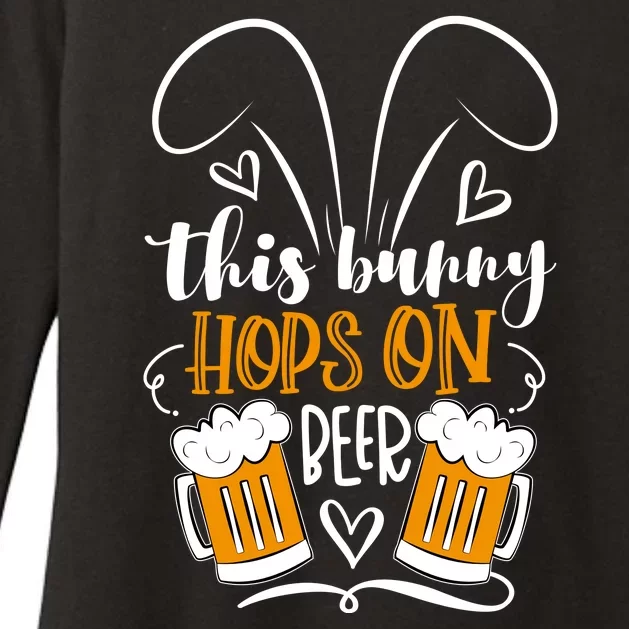 Funny Easter This Bunny Hops On Beer Womens CVC Long Sleeve Shirt