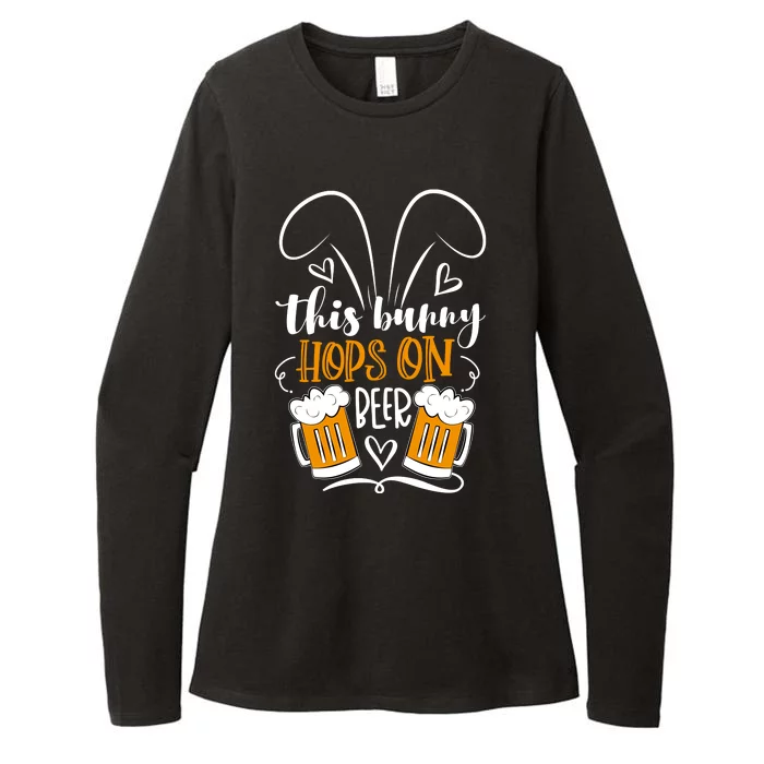 Funny Easter This Bunny Hops On Beer Womens CVC Long Sleeve Shirt