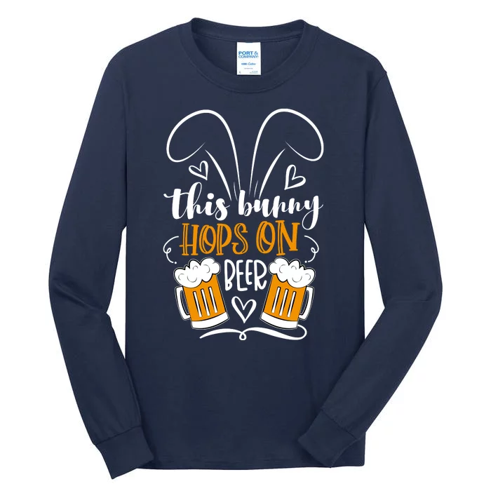 Funny Easter This Bunny Hops On Beer Tall Long Sleeve T-Shirt