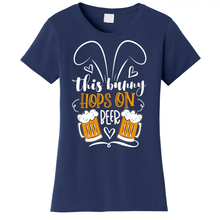 Funny Easter This Bunny Hops On Beer Women's T-Shirt