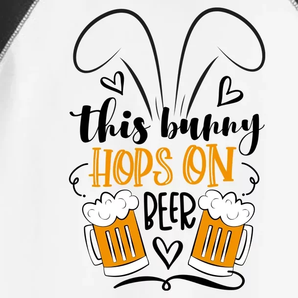 Funny Easter This Bunny Hops On Beer Toddler Fine Jersey T-Shirt