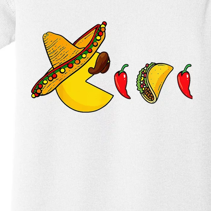 Funny Eating Tacos Cinco De Mayo Mexican Gamer Gaming Gifts Baby Bodysuit