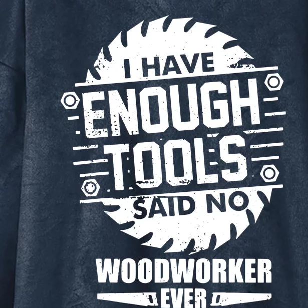 Funny Enough Tools Woodworking Kit Carpentry Sawblade Gift Hooded Wearable Blanket