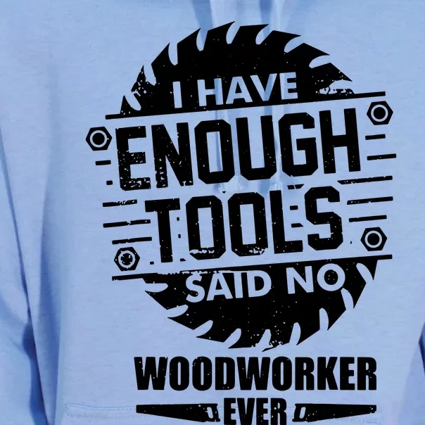 Funny Enough Tools Woodworking Kit Carpentry Sawblade Gift Unisex Surf Hoodie