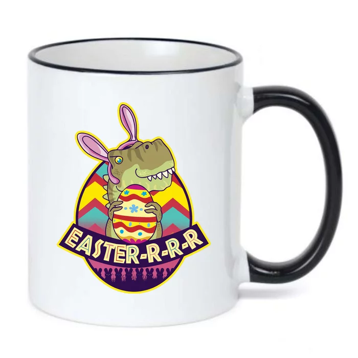 Funny EasterRRR TRex Dinosaur Black Color Changing Mug