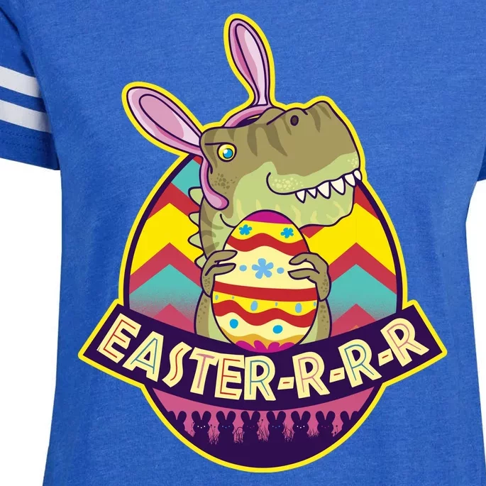 Funny EasterRRR TRex Dinosaur Enza Ladies Jersey Football T-Shirt