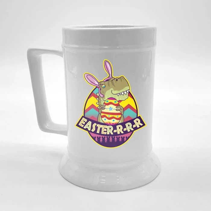 Funny EasterRRR TRex Dinosaur Front & Back Beer Stein