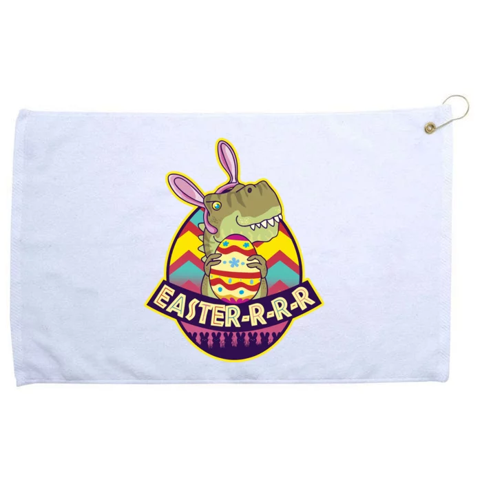 Funny EasterRRR TRex Dinosaur Grommeted Golf Towel