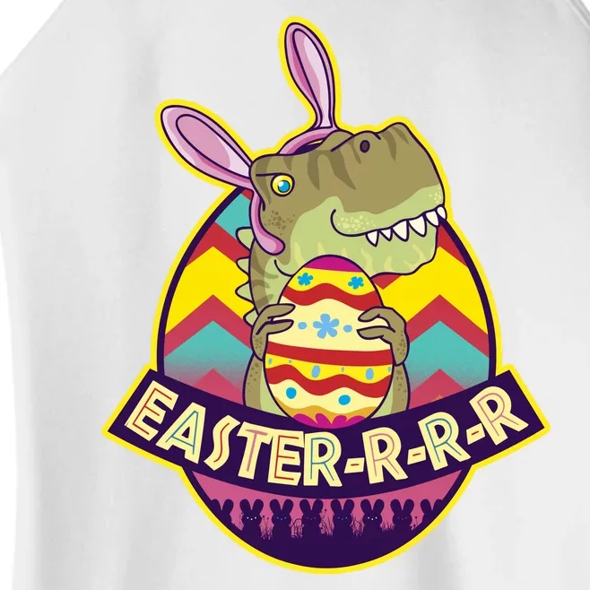 Funny EasterRRR TRex Dinosaur Women’s Perfect Tri Rocker Tank