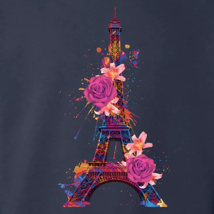 Floral Eiffel Tower Paris Toddler Hoodie