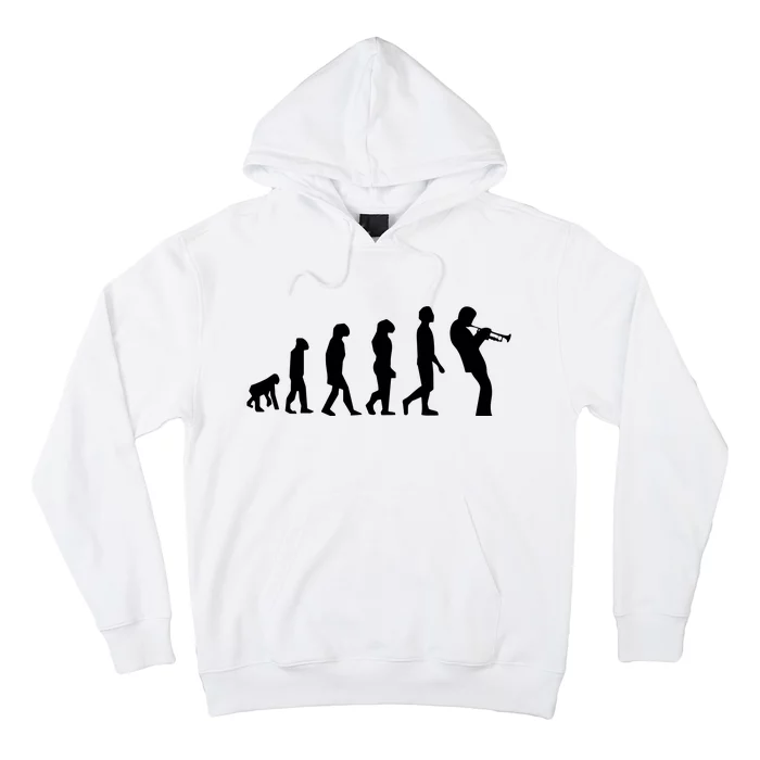 Funny Evolution Trumpet Player Music Band Musician Jazz Gift Hoodie