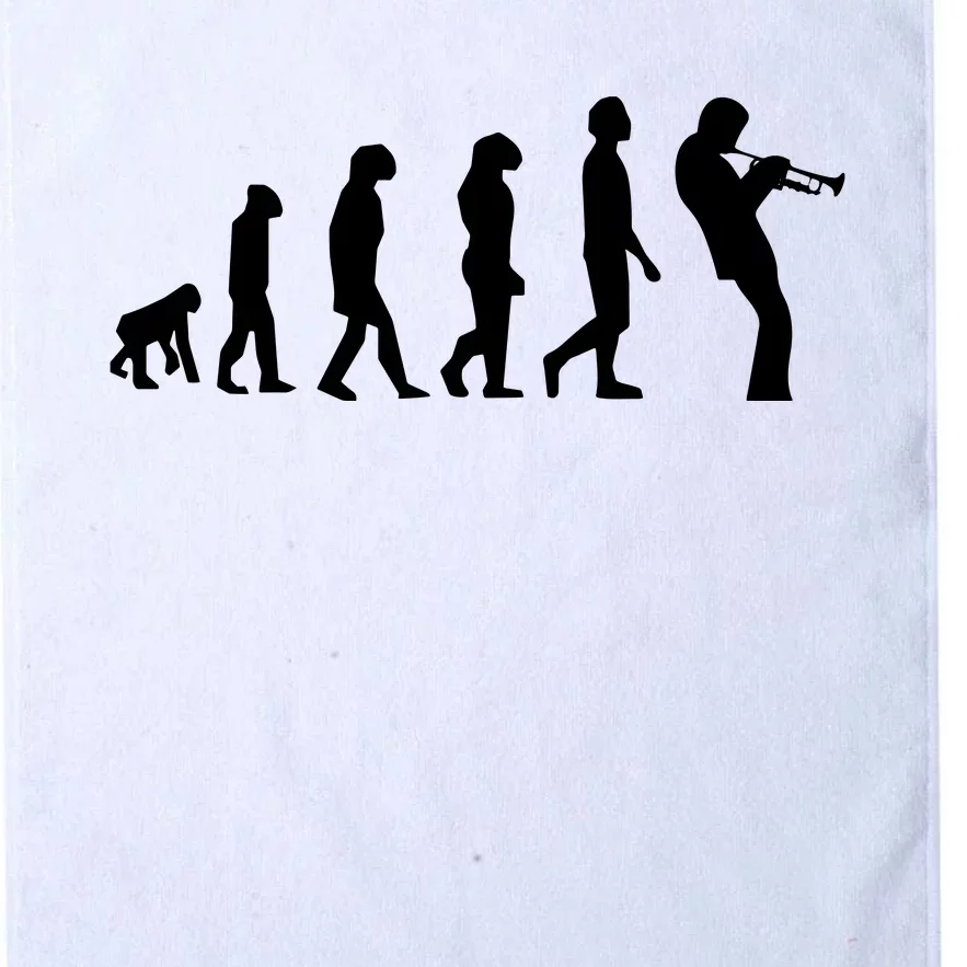 Funny Evolution Trumpet Player Music Band Musician Jazz Gift Platinum Collection Golf Towel