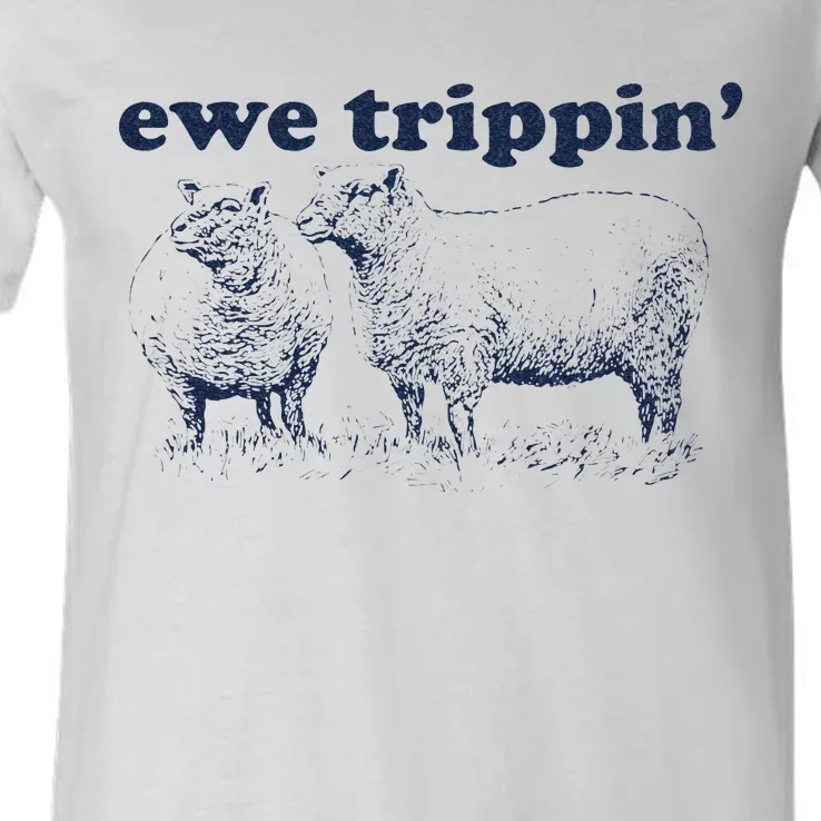 Farmer Ewe Trippin Funny V-Neck T-Shirt