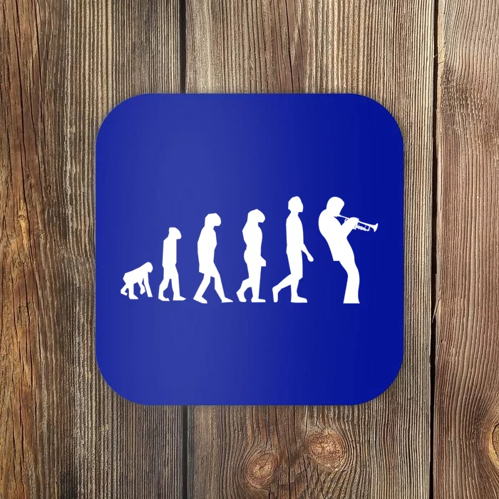 Funny Evolution Trumpet Player Music Band Musician Jazz Gift Coaster