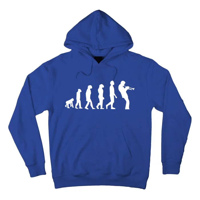 Funny Evolution Trumpet Player Music Band Musician Jazz Gift Tall Hoodie