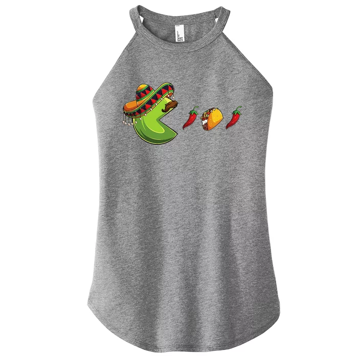 Funny Eating Tacos Cinco De Mayo Mexican Women’s Perfect Tri Rocker Tank