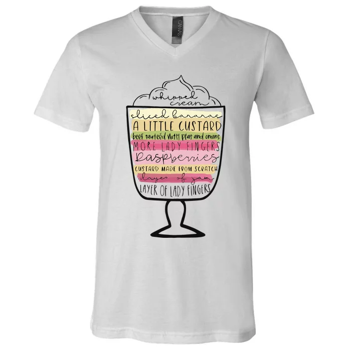 Friends English Trifle Rachels Trifle Friendsgiving V-Neck T-Shirt