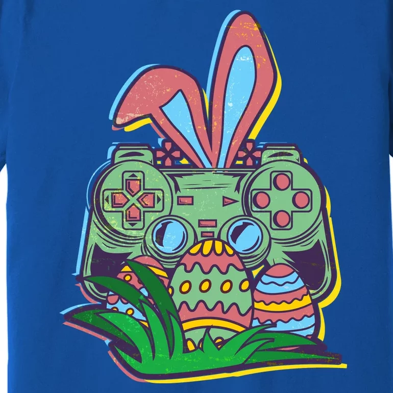 Funny Easter Time Gamer Bunny Ears Controller Easter Eggs Premium T-Shirt