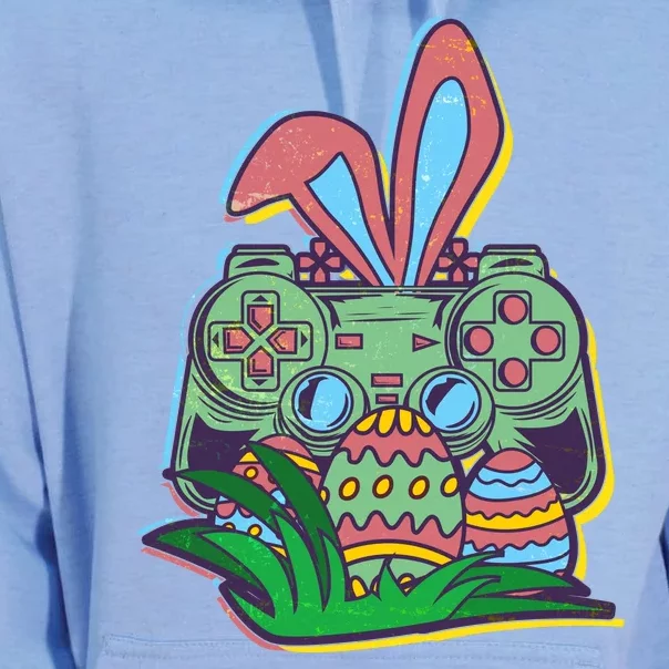 Funny Easter Time Gamer Bunny Ears Controller Easter Eggs Unisex Surf Hoodie