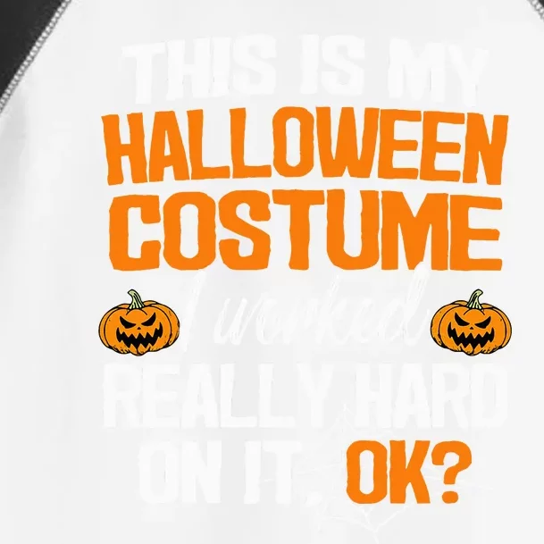 Funny Easy This Is My Halloween Costume DIY Last Minute Toddler Fine Jersey T-Shirt