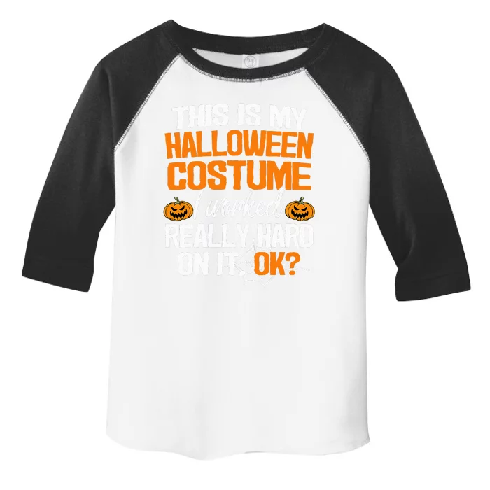 Funny Easy This Is My Halloween Costume DIY Last Minute Toddler Fine Jersey T-Shirt