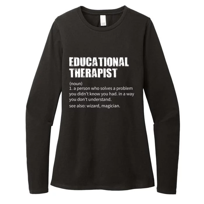 Funny Educational Therapist Definition Womens CVC Long Sleeve Shirt