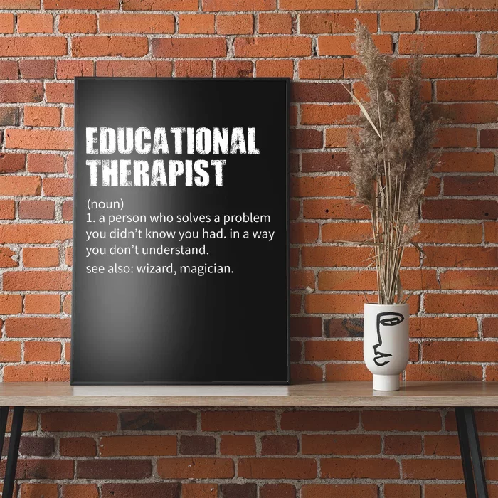 Funny Educational Therapist Definition Poster